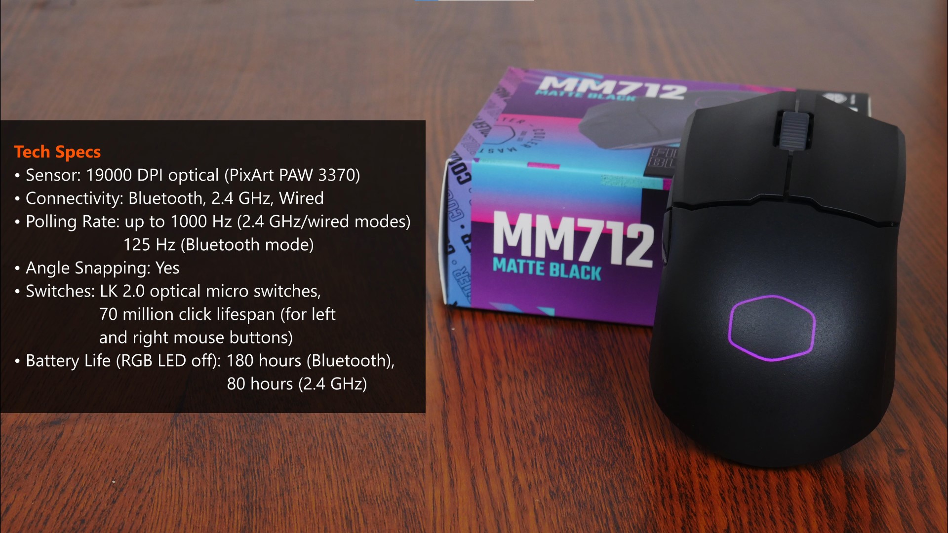 Review Cooler Master MM712 Wireless Gaming Mouse